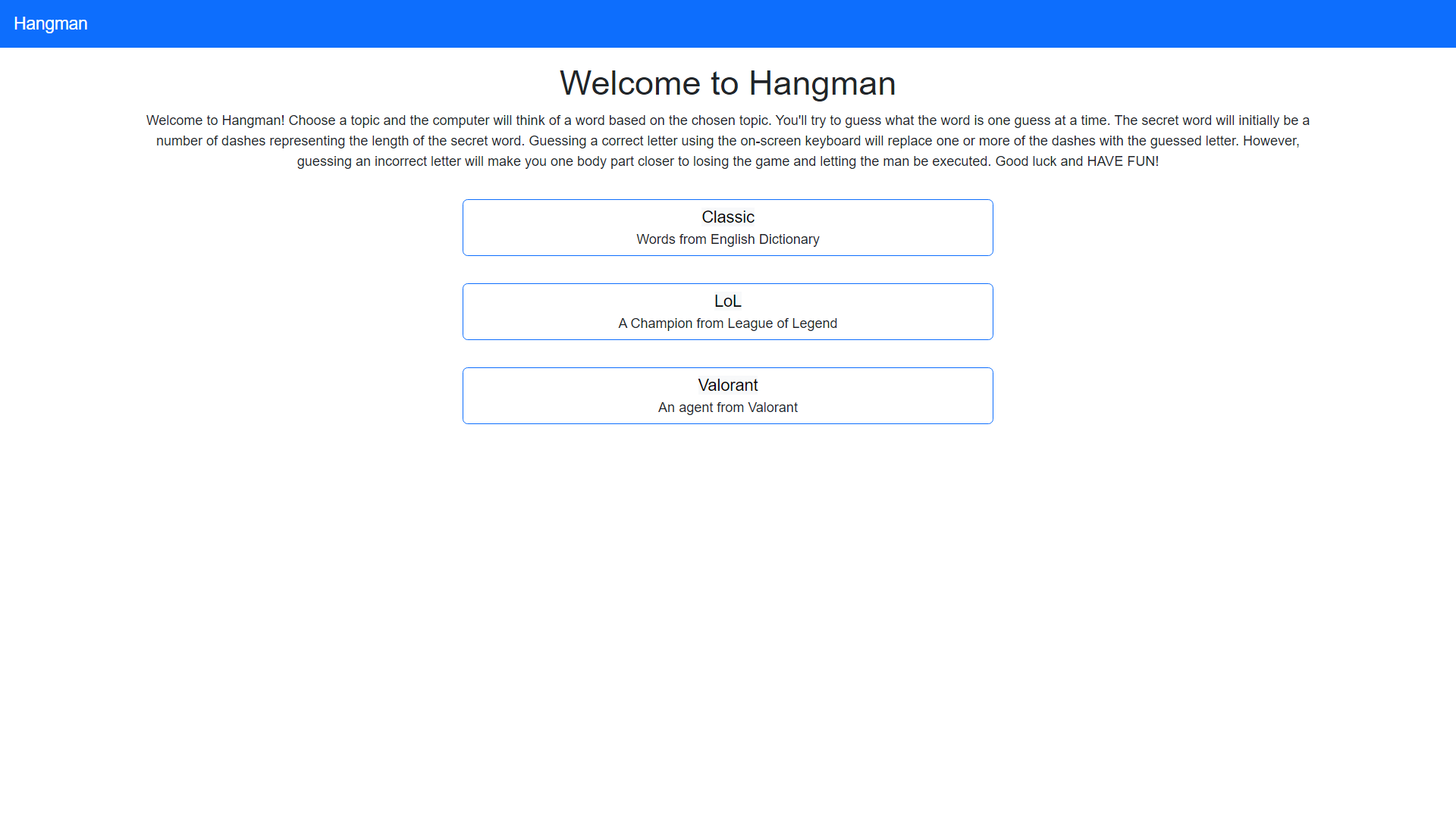 picture of Hangman